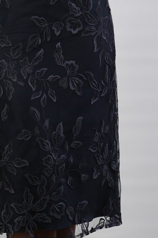Brooke Stretch Jersey Occasion Wear Dress in Dark Navy