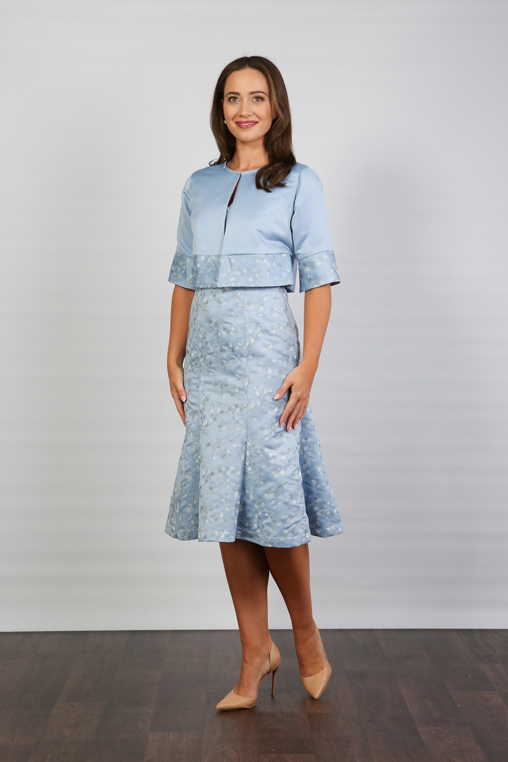 Chanel Special Occasion Dress and Jacket in Cashmere Blue