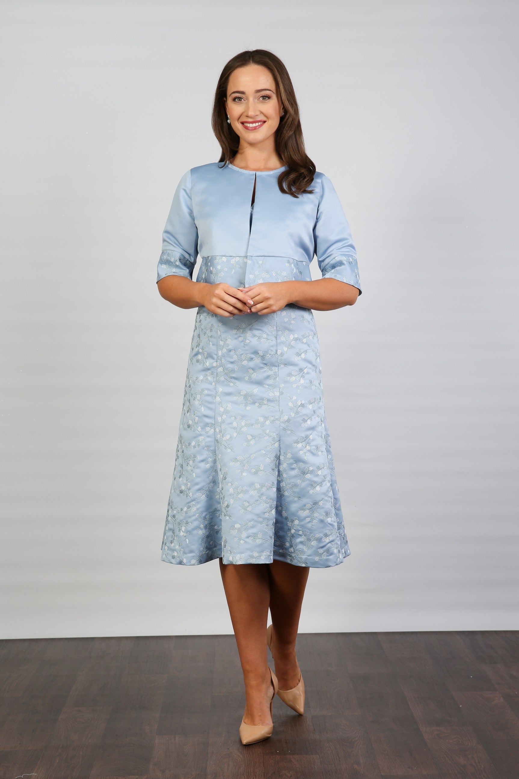 Chanel Special Occasion Dress and Jacket in Cashmere Blue