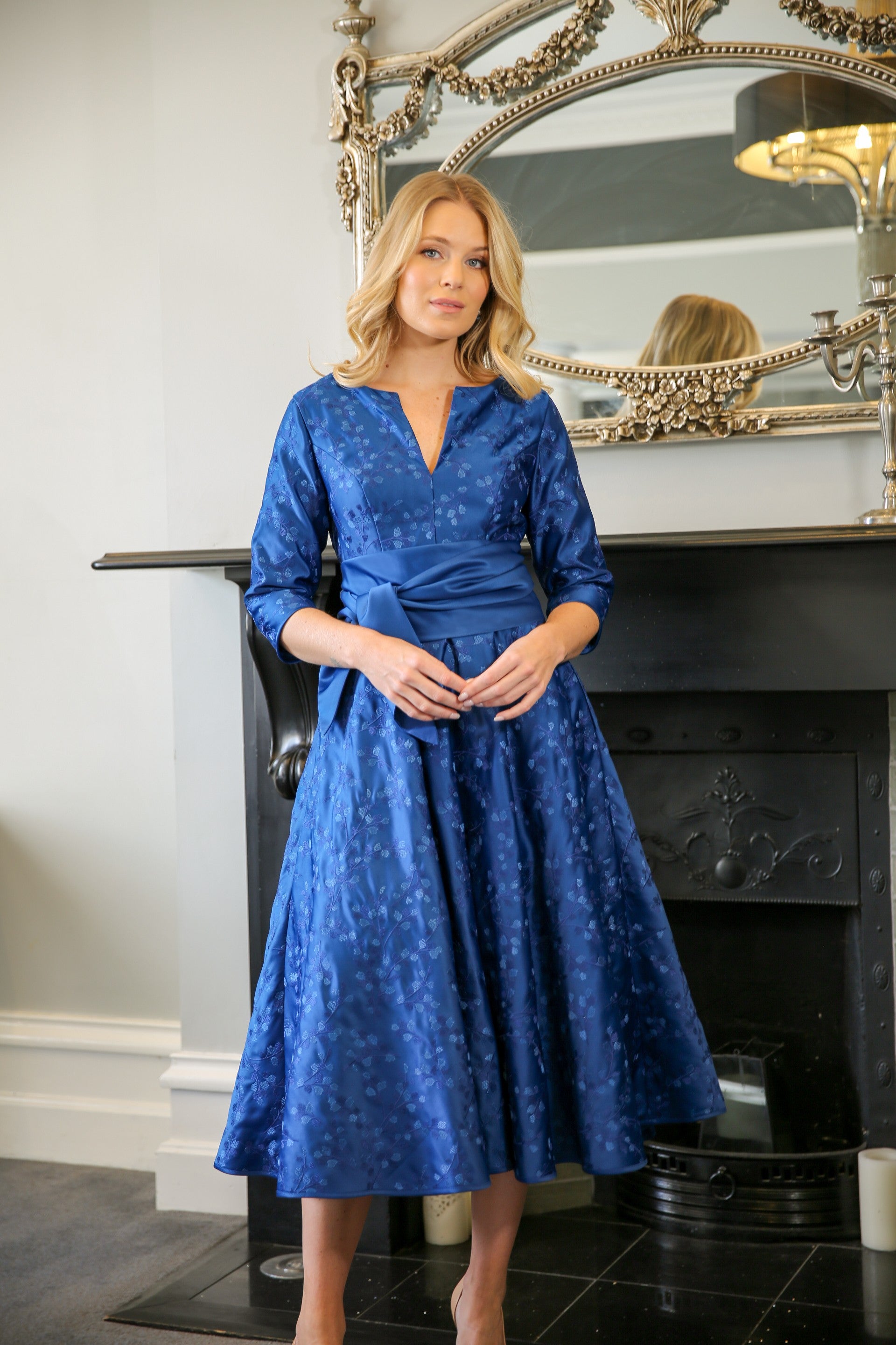 Christie Mother of the Bride Dress in Oxford Blue