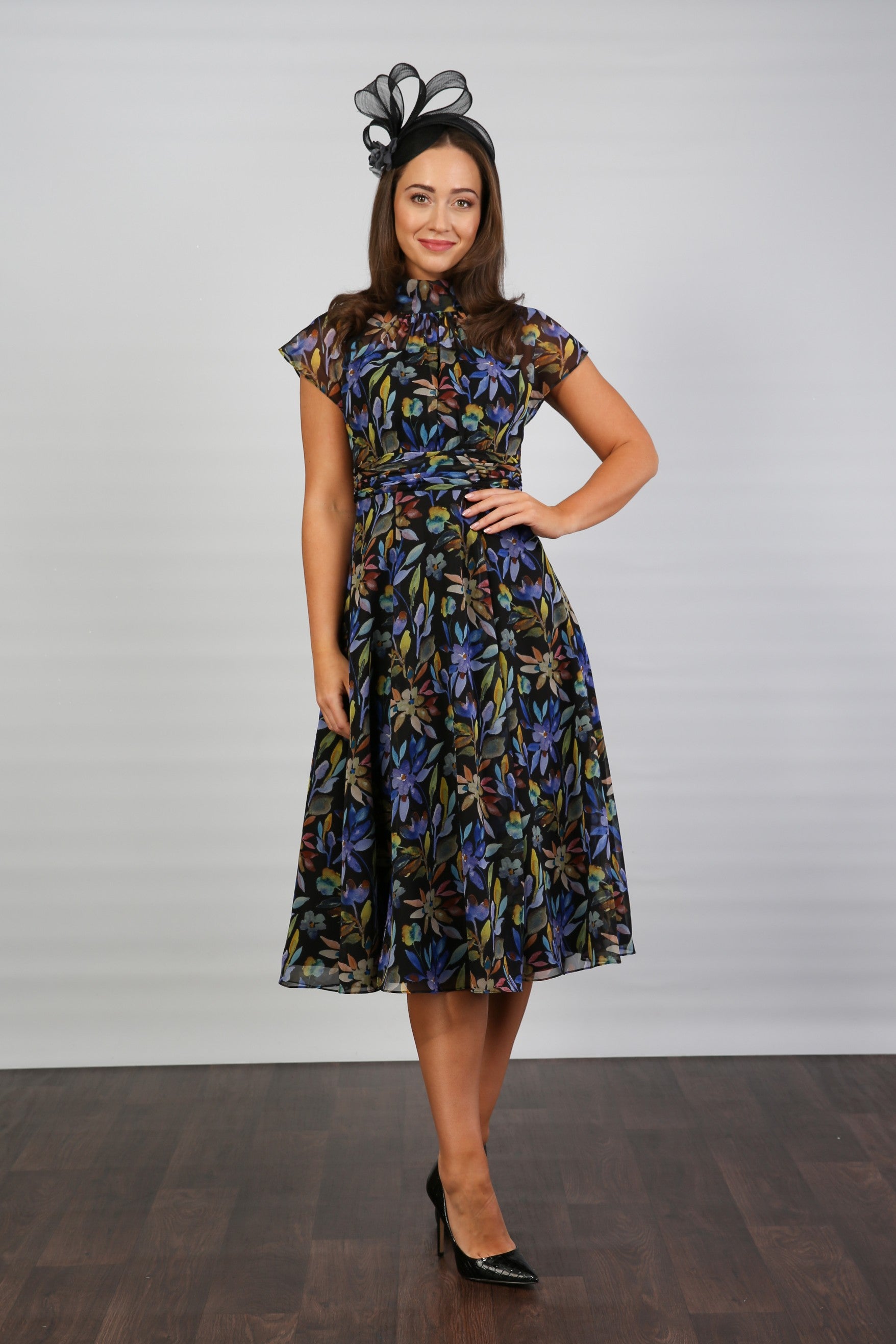 Feena Printed Chiffon Dress