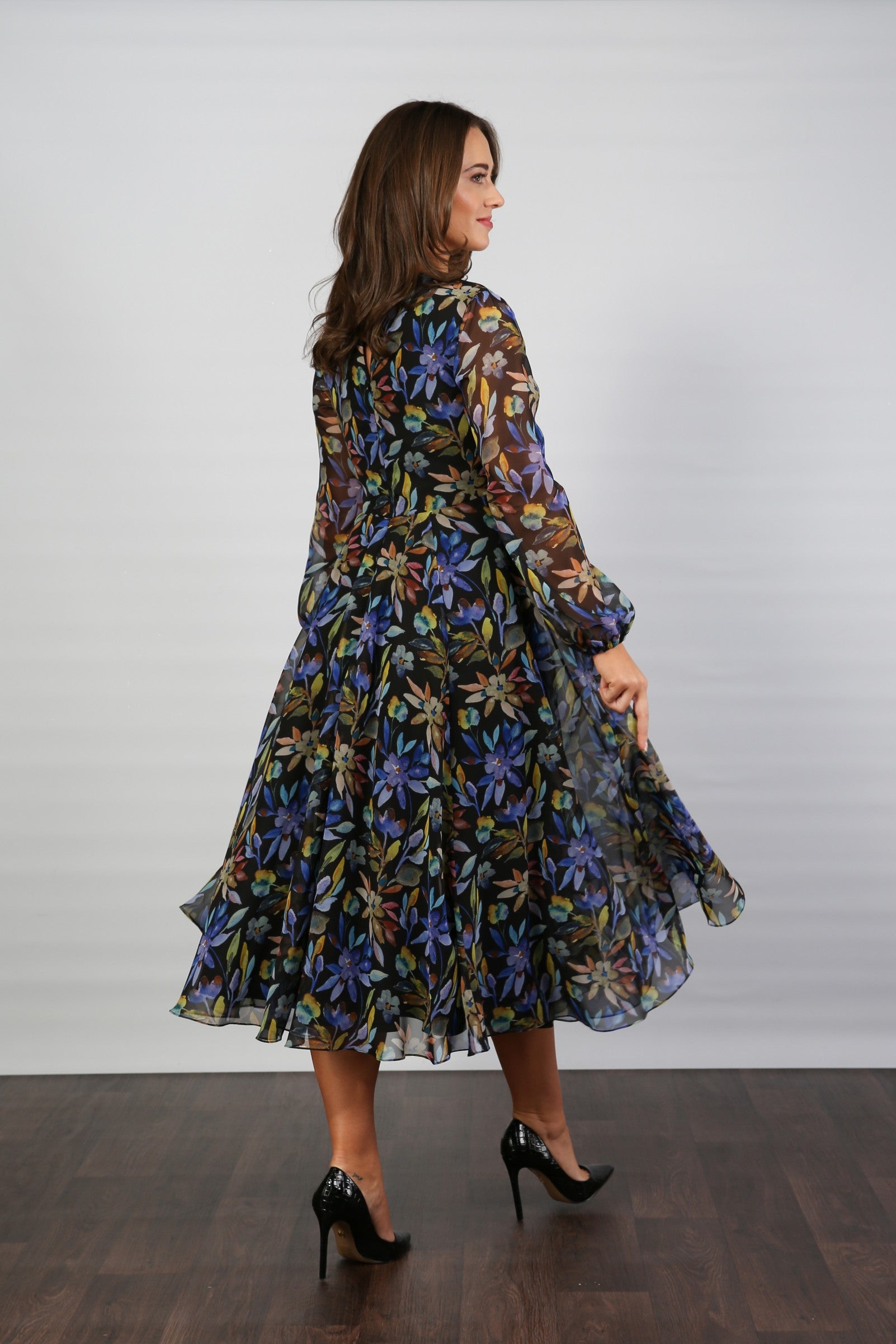 Felice Printed Chiffon Dress