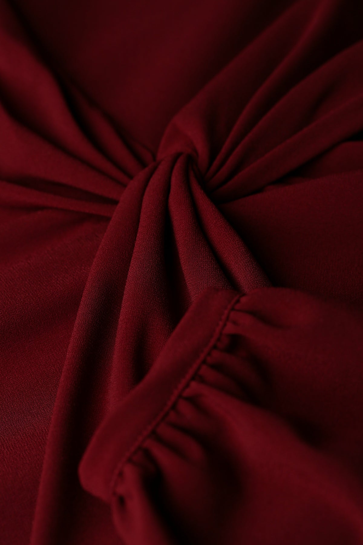 Eve Elegant Crepe Dress in Ruby
