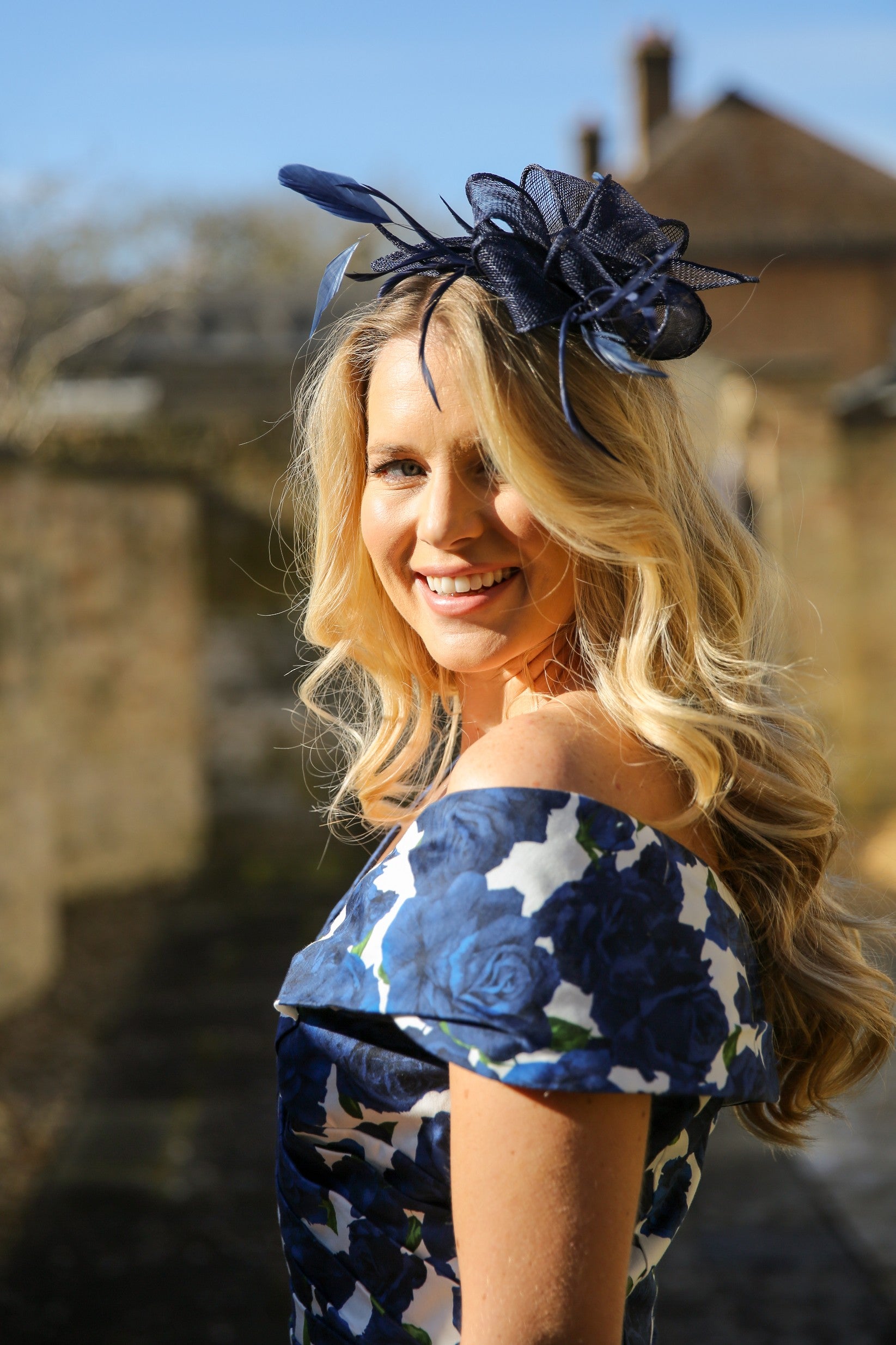 Waverleigh Fascinator in Dark Navy
