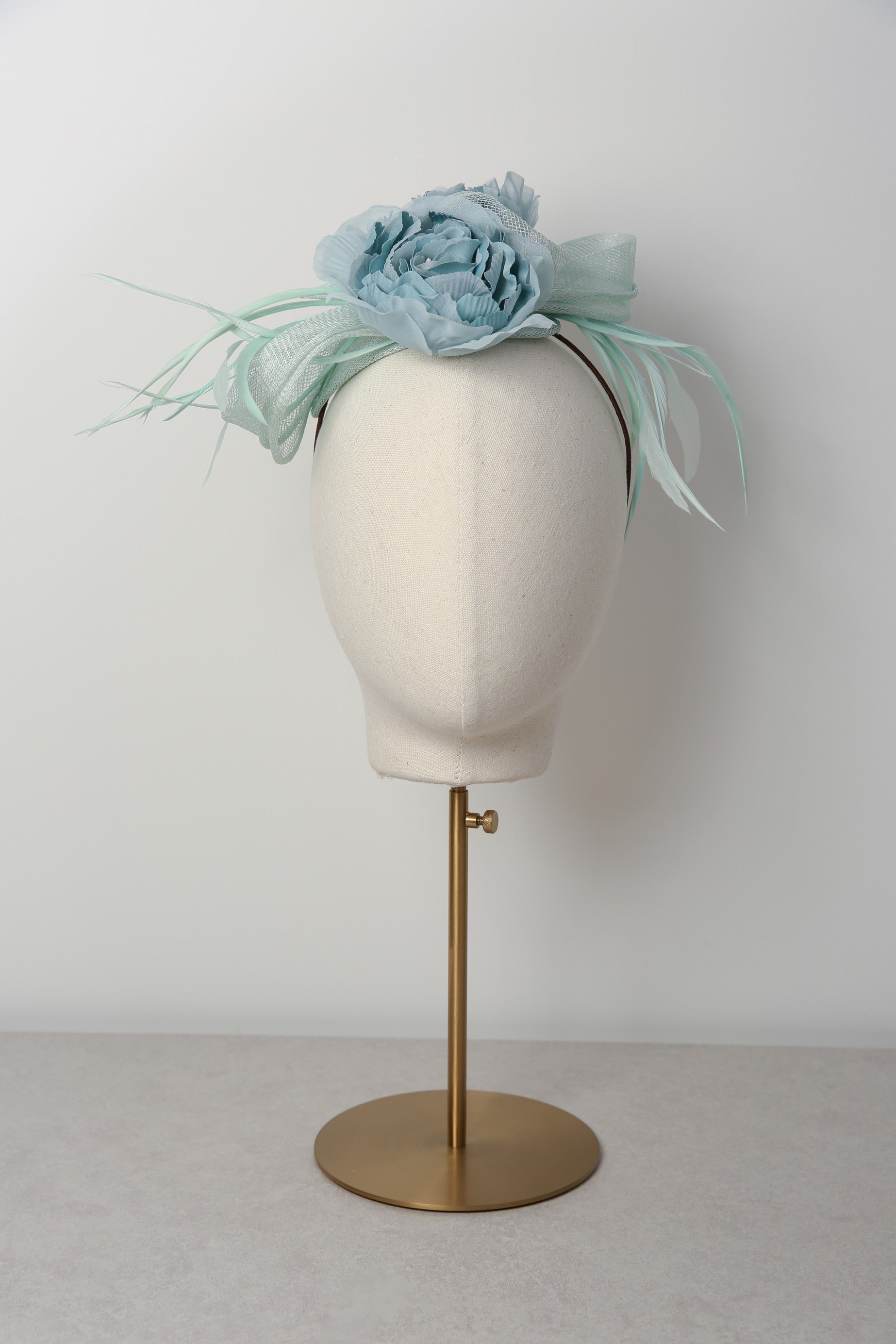 Rosalia Fascinator in Duck Egg