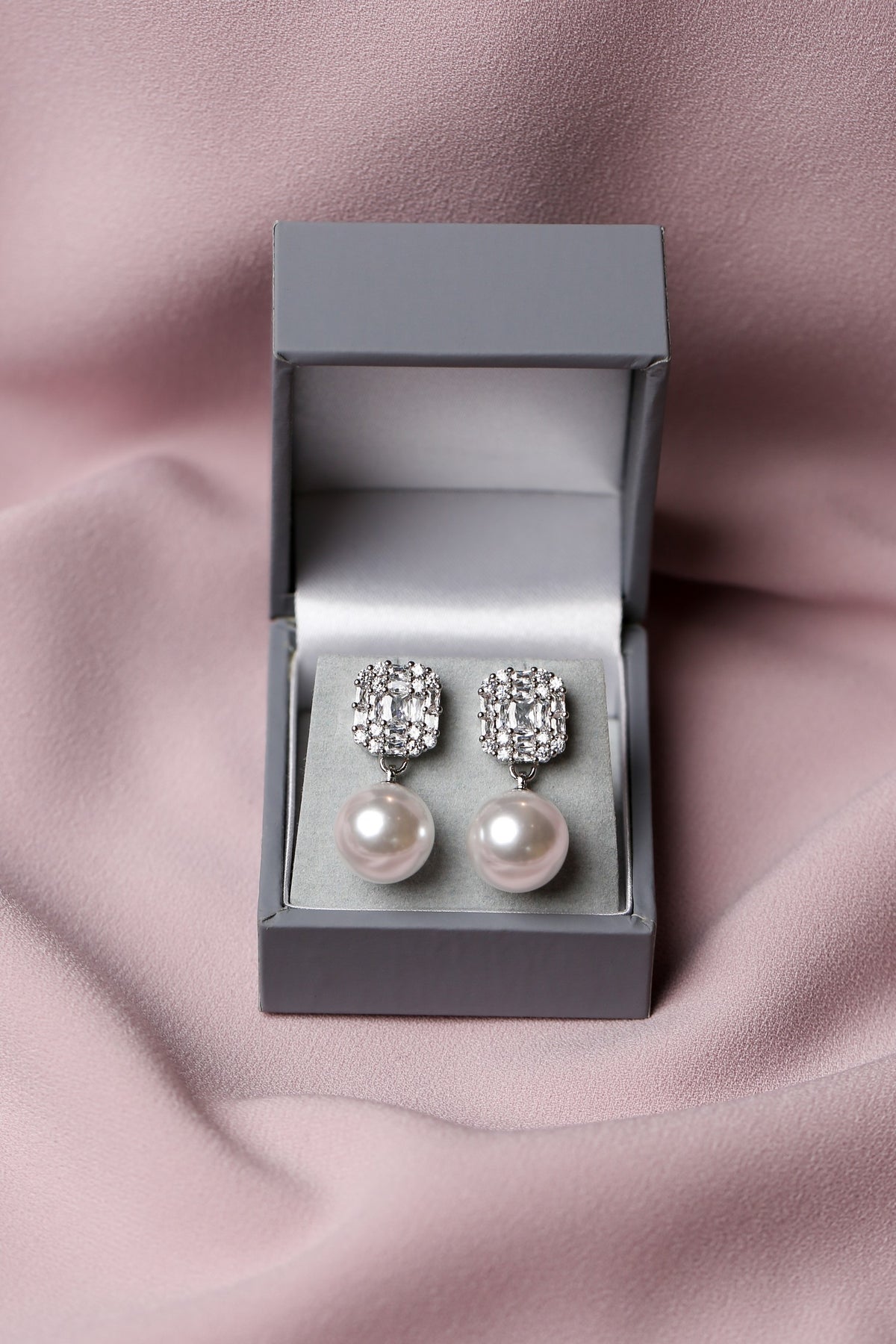Statement Crystal and Pearl Earrings