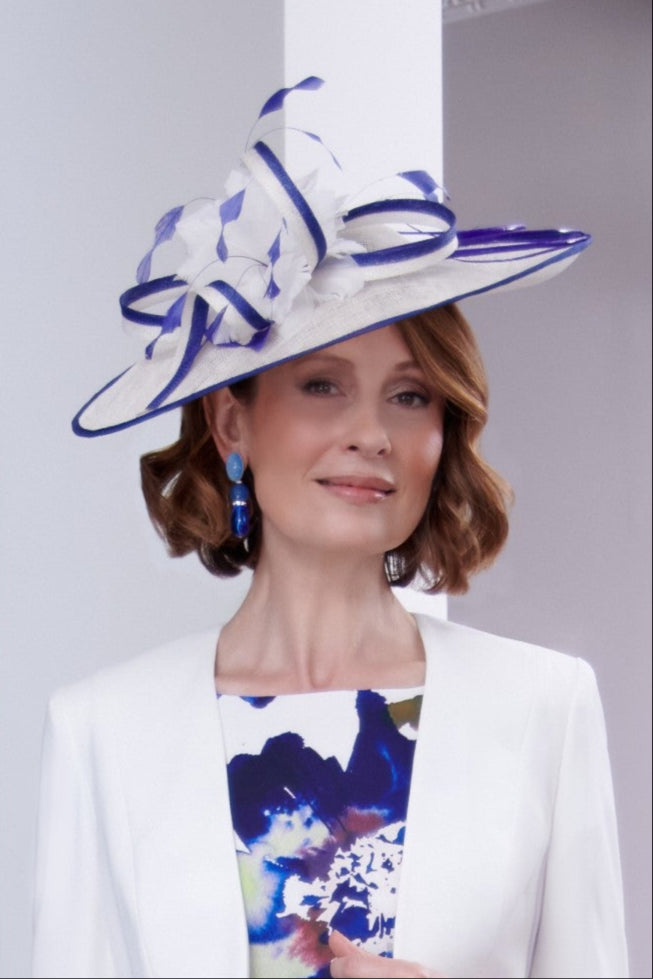 Condici Teardrop Fascinator in Jemima Royal Azure