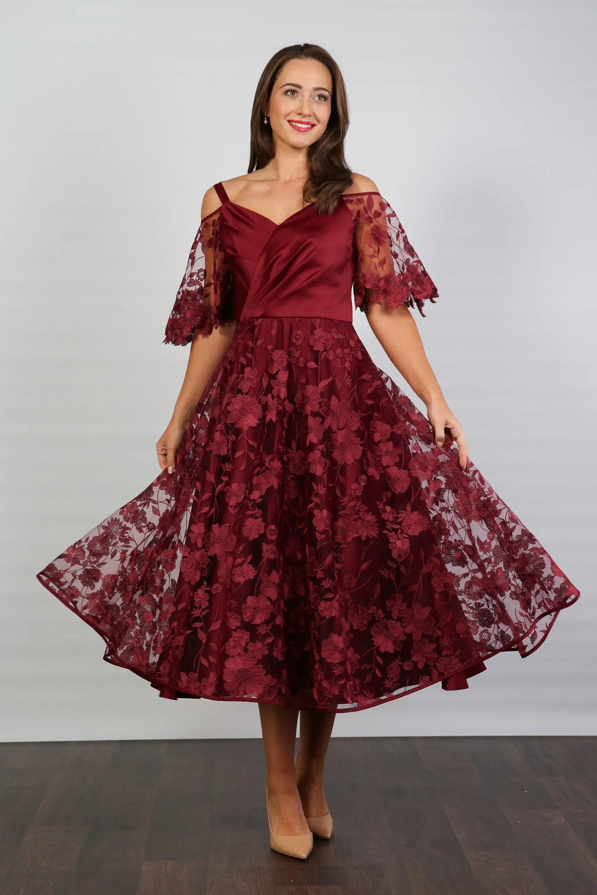 A woman models a Camille &