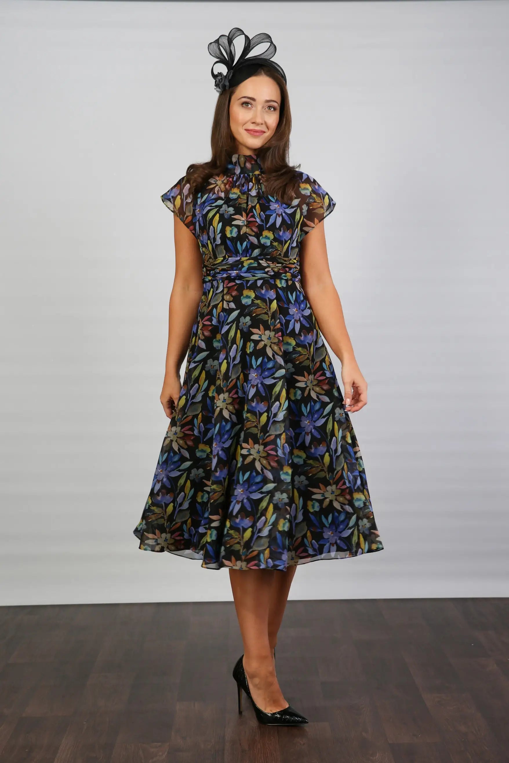 Feena Printed Chiffon Dress