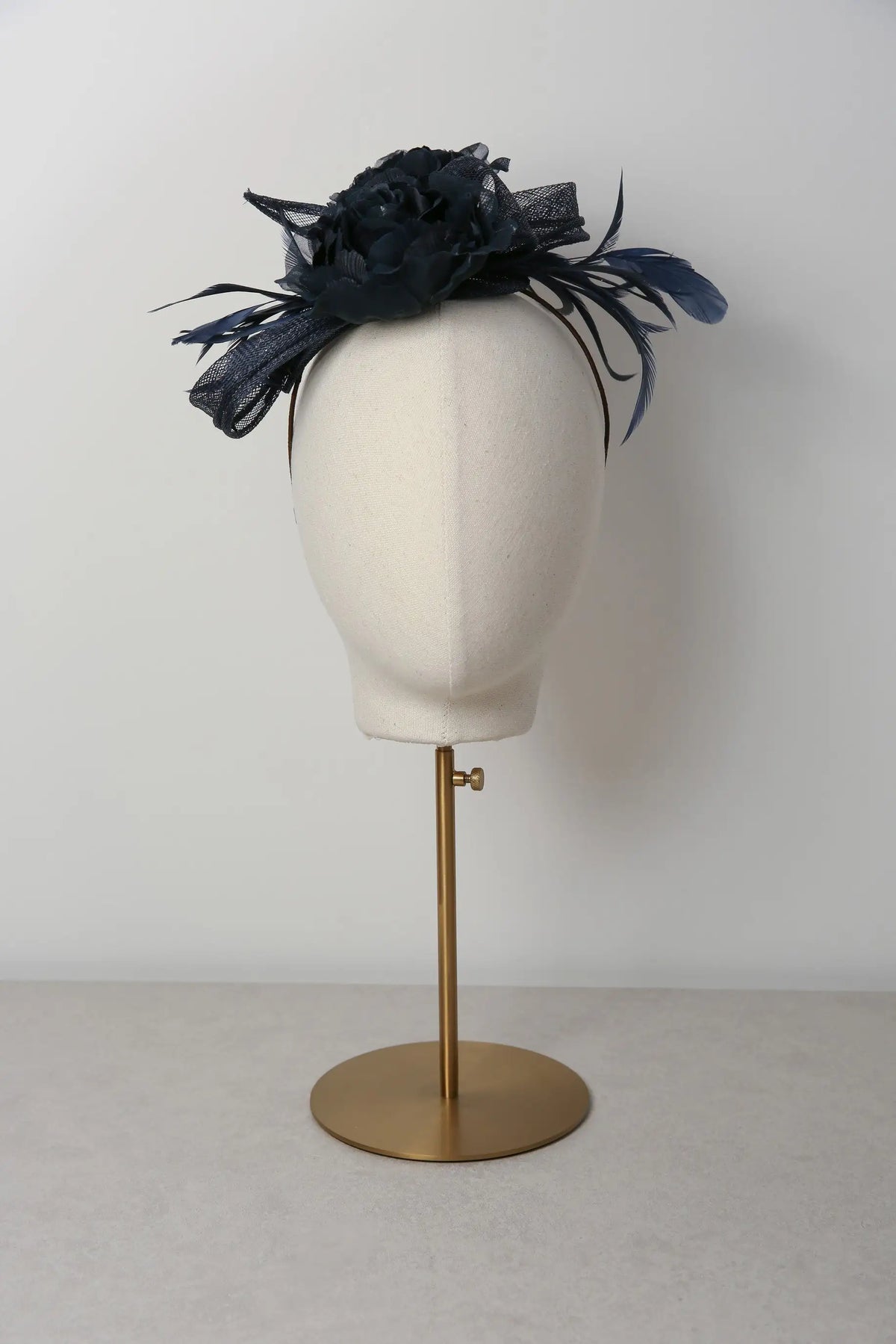 Rosalia Fascinator in Dark Navy