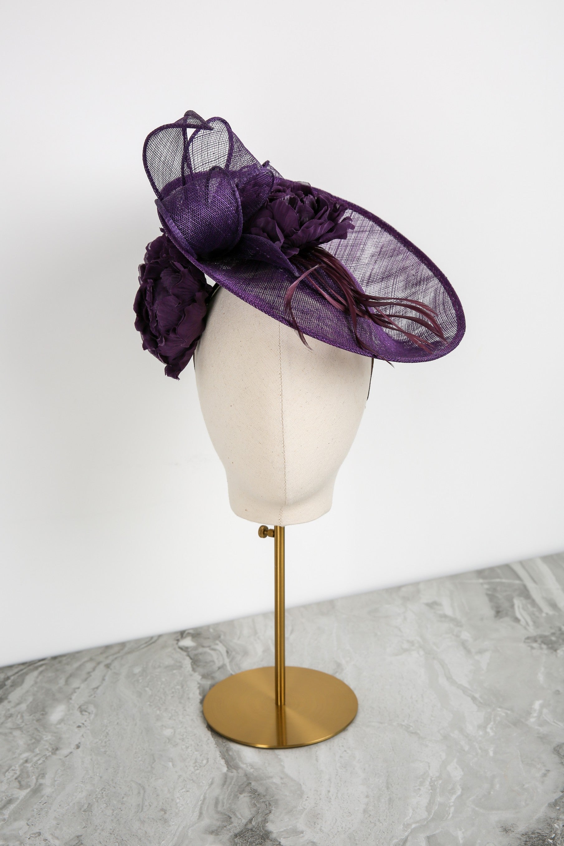 Rosemonde Fascinator in Blackberry