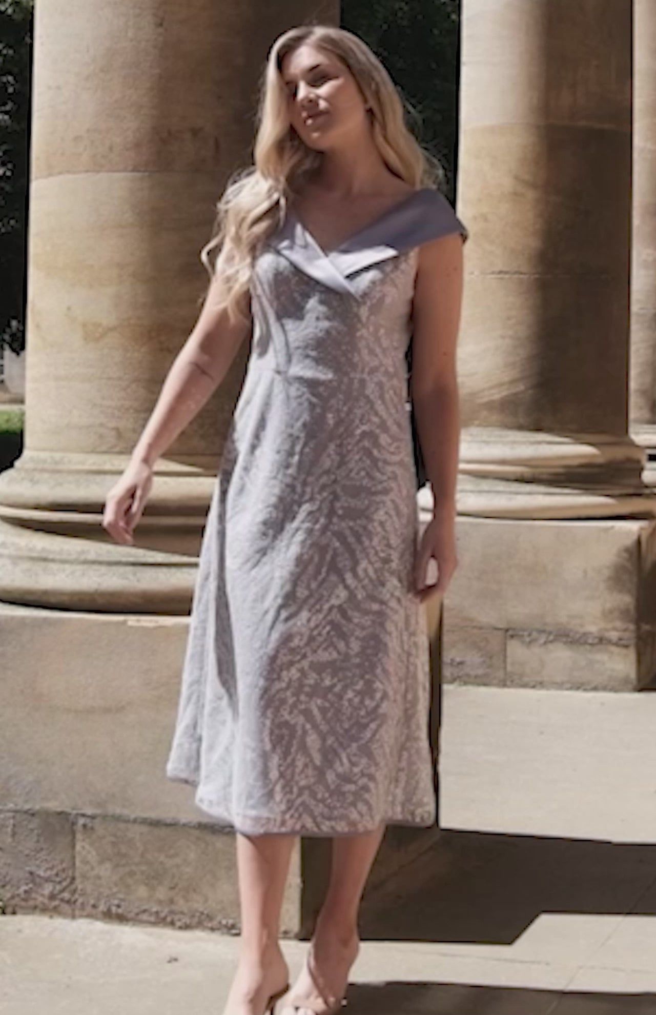 Kristina Beaded Special Occasion Dress in Hyacinth