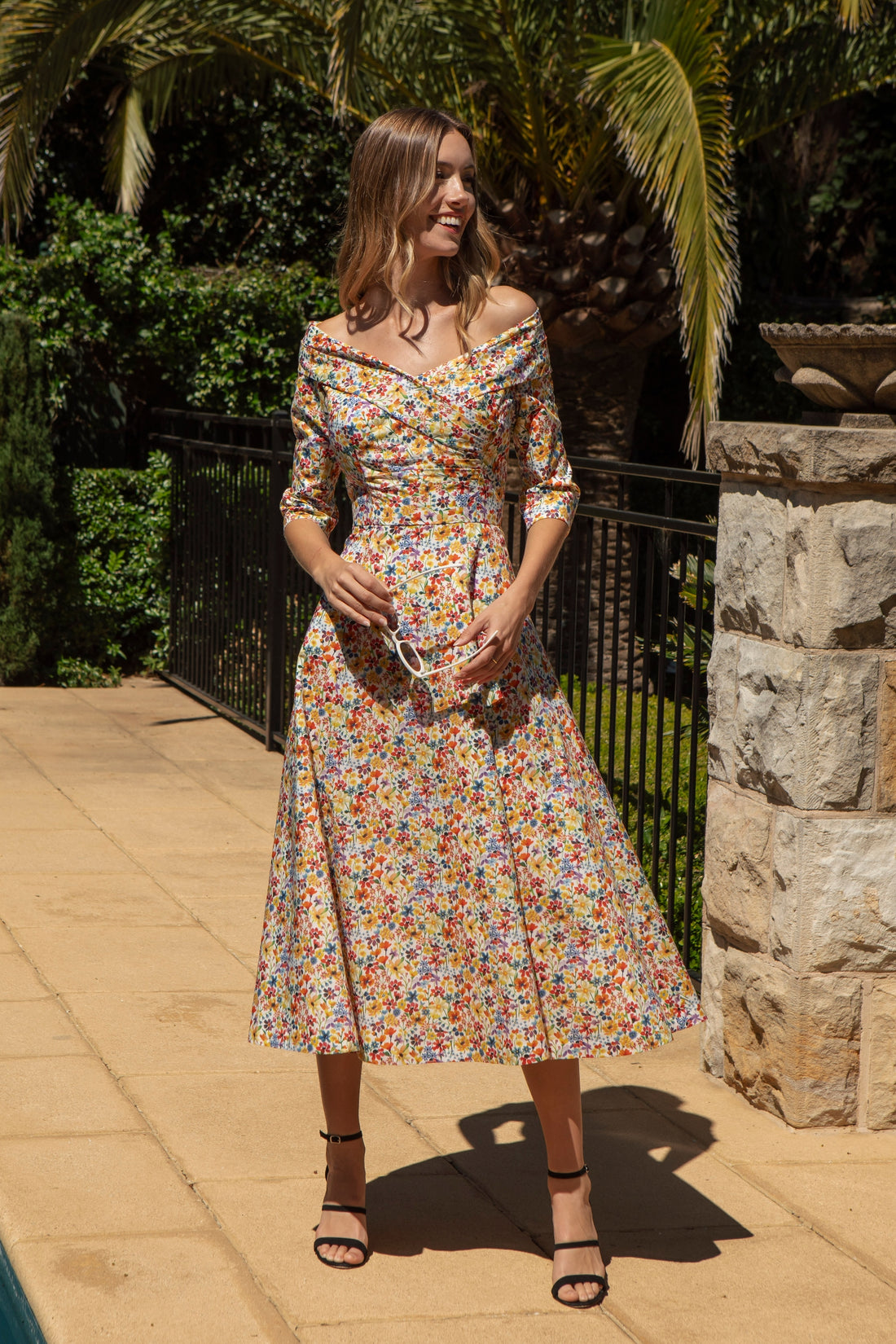 Bombshell Rebecca Dress Made with Liberty Tana Lawn™ Cotton in Dreams of Summer