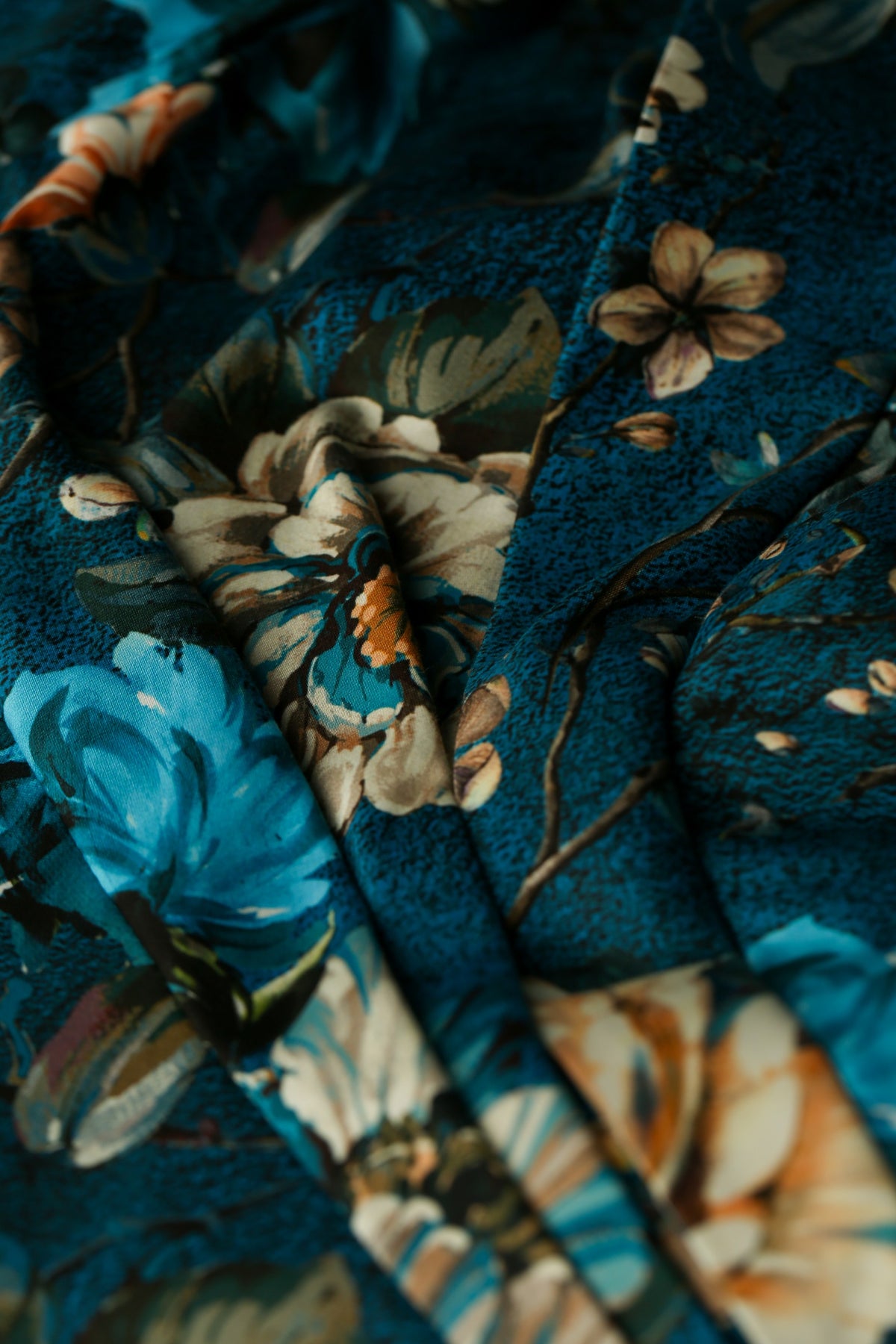 Bombshell Wright Dress in Ianthe Teal Floral Print