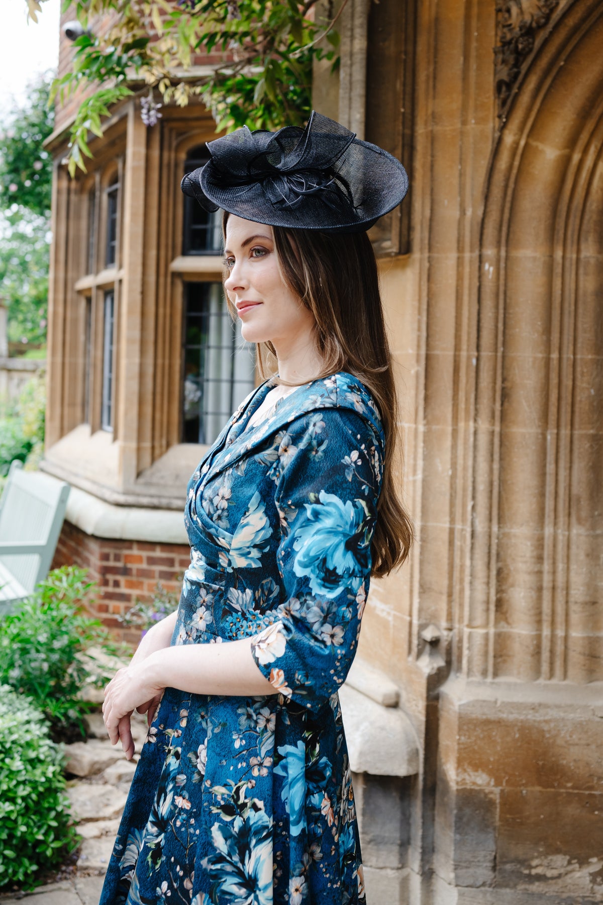 Bombshell Anderson Dress in Ianthe Teal Floral Print