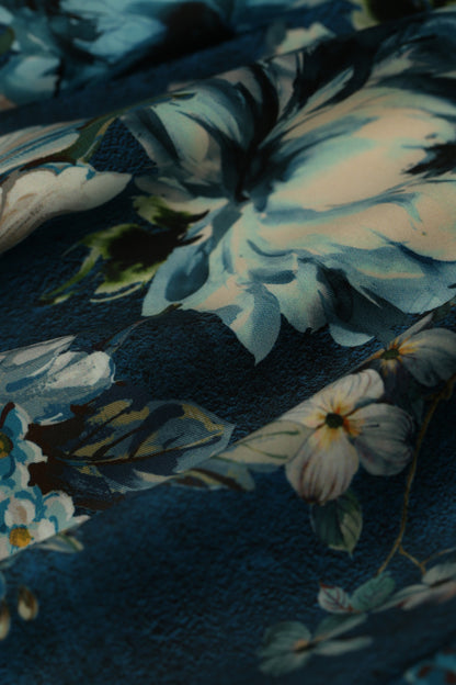 Bombshell Bette Dress in Ianthe Teal Floral Print