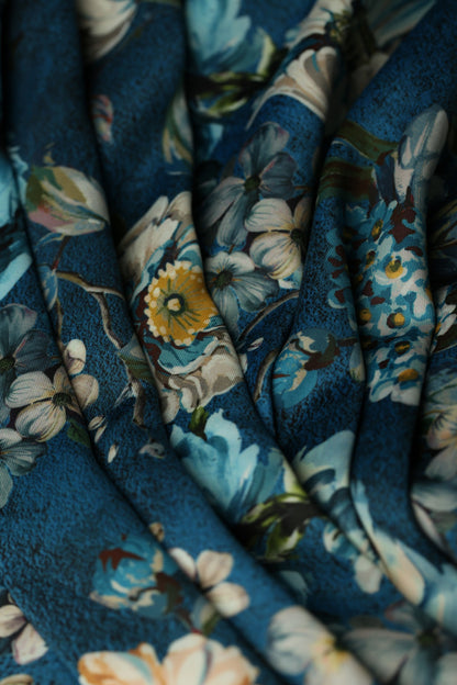 Bombshell Bette Dress in Ianthe Teal Floral Print