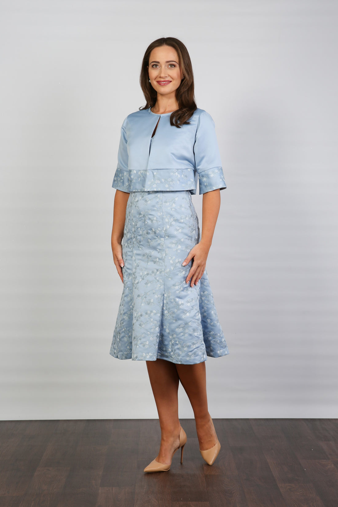 Chanel Special Occasion Dress and Jacket in Cashmere Blue