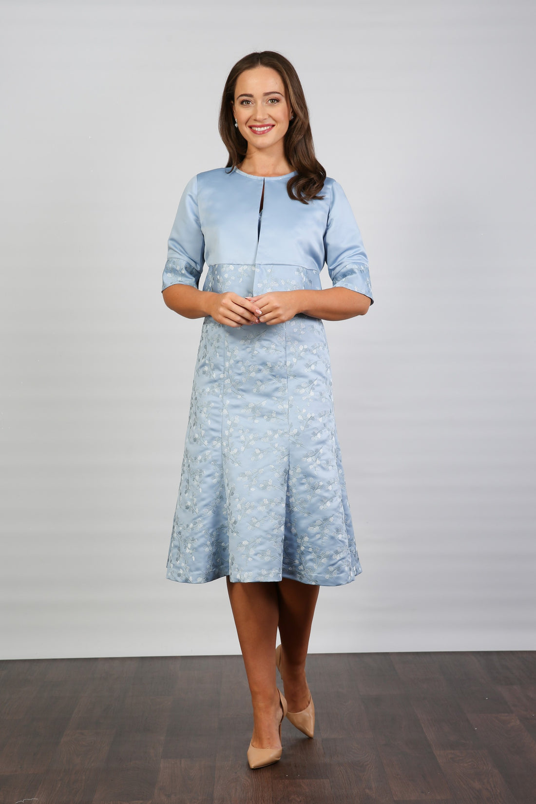 Chanel Special Occasion Dress and Jacket in Cashmere Blue