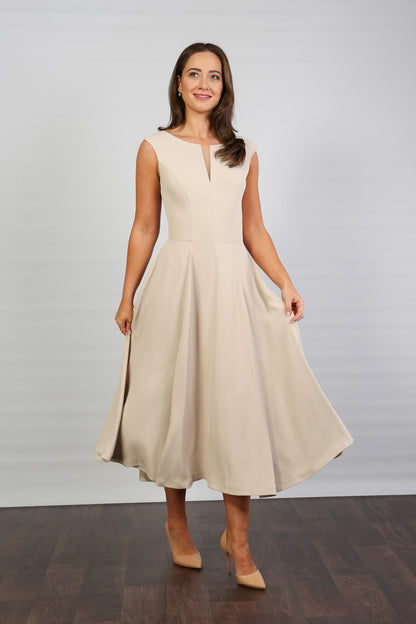 Sarah Midi Length Sleeveless Special Occasion Dress