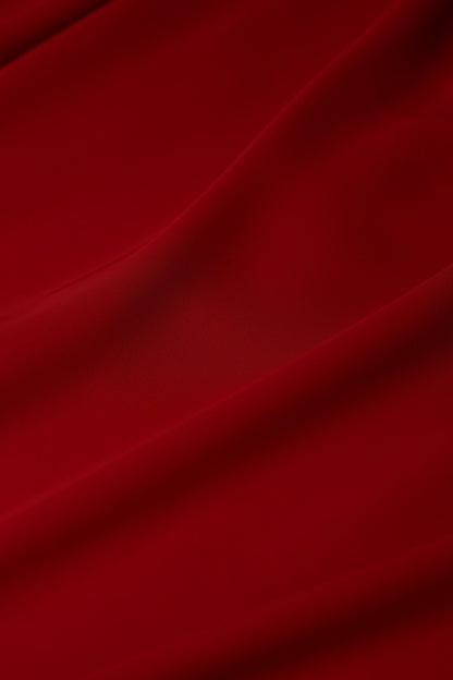Calista Edge of the Shoulder Dress with Sleeves in Cherry