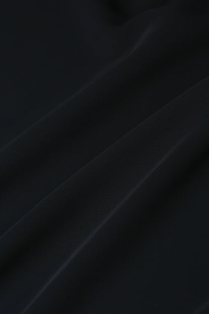 Calista Edge of the Shoulder Dress with Sleeves in Dark Navy Blue
