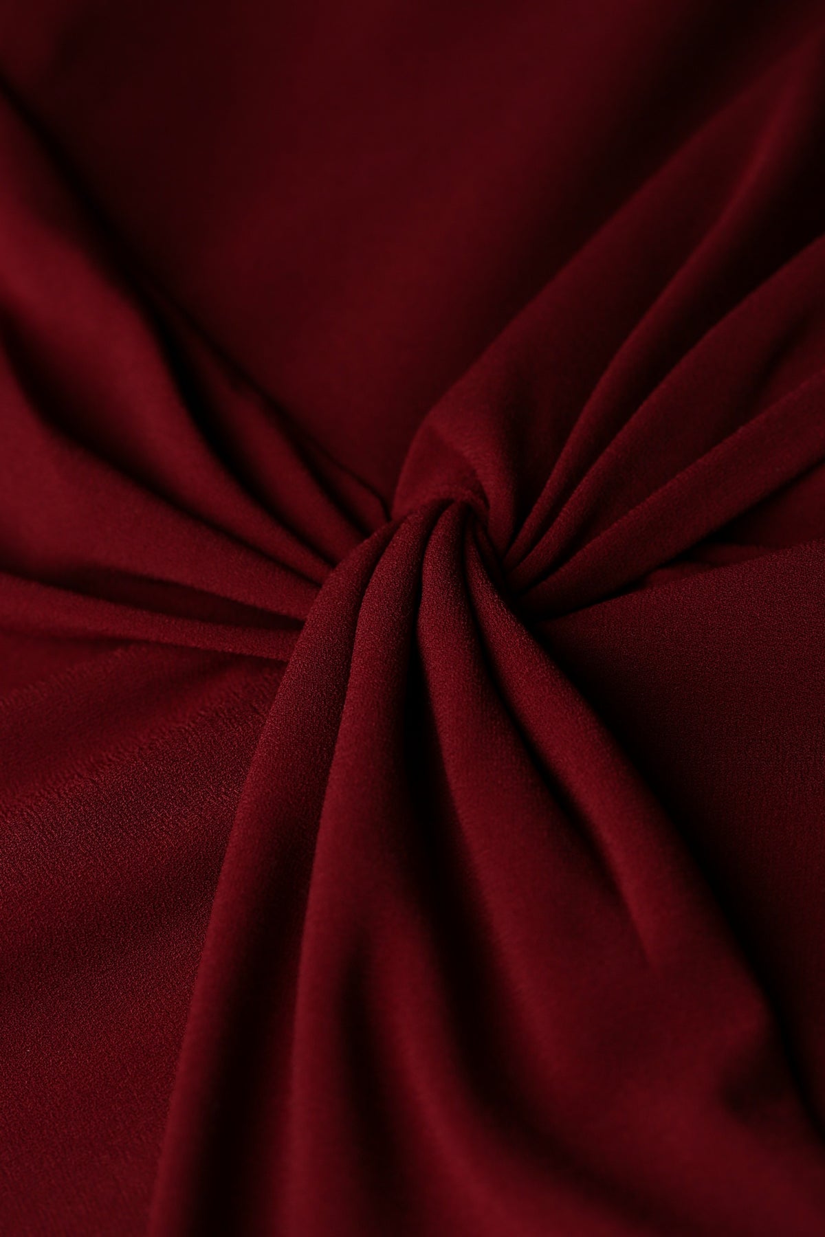 Eve Elegant Crepe Dress in Ruby