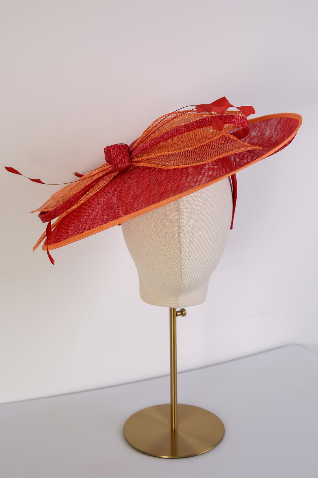 Condici Medium Fascinator in Apricot Sorbet