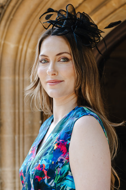 Waverleigh Fascinator in Jet Black