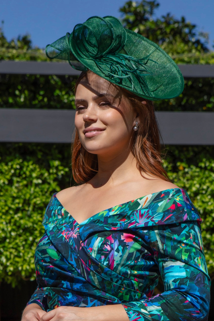 Iolanthe Fascinator in Juniper