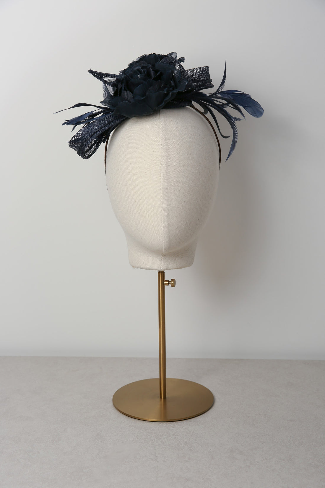 Rosalia Fascinator in Dark Navy