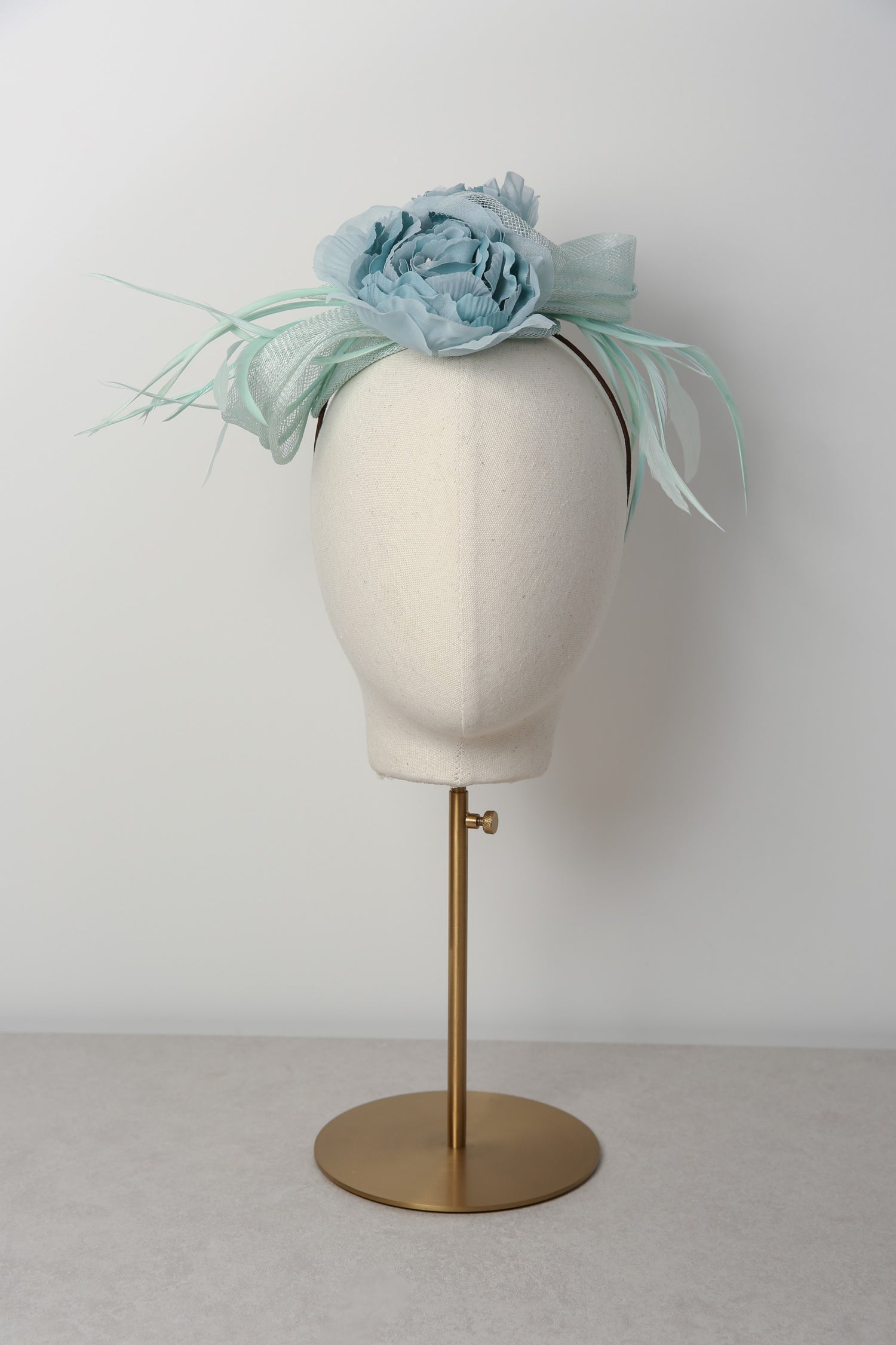 Rosalia Fascinator in Duck Egg