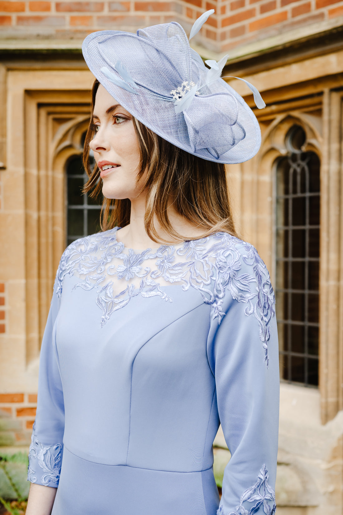 Aurora Fascinator in Wedgewood