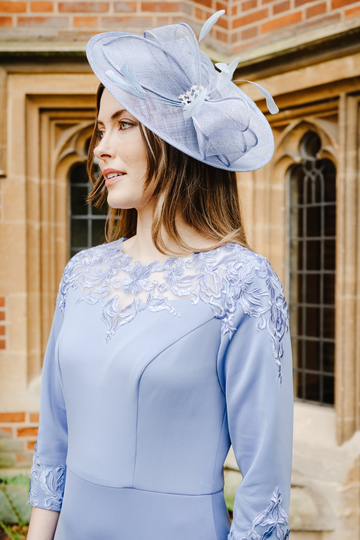 Aurora Fascinator in Wedgewood
