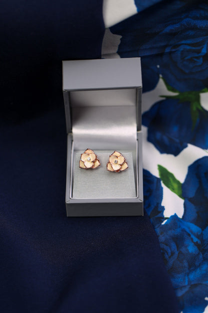 Enamel Effect Floral Earrings