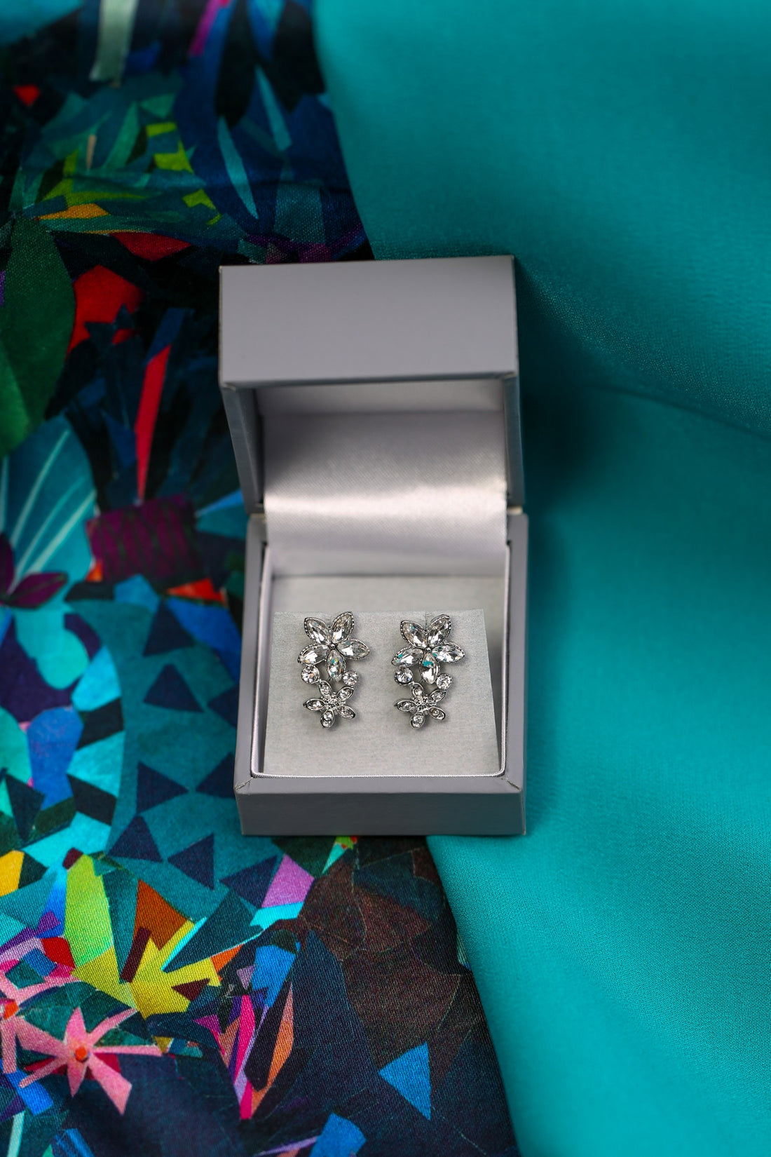 Crystal Flower Earrings