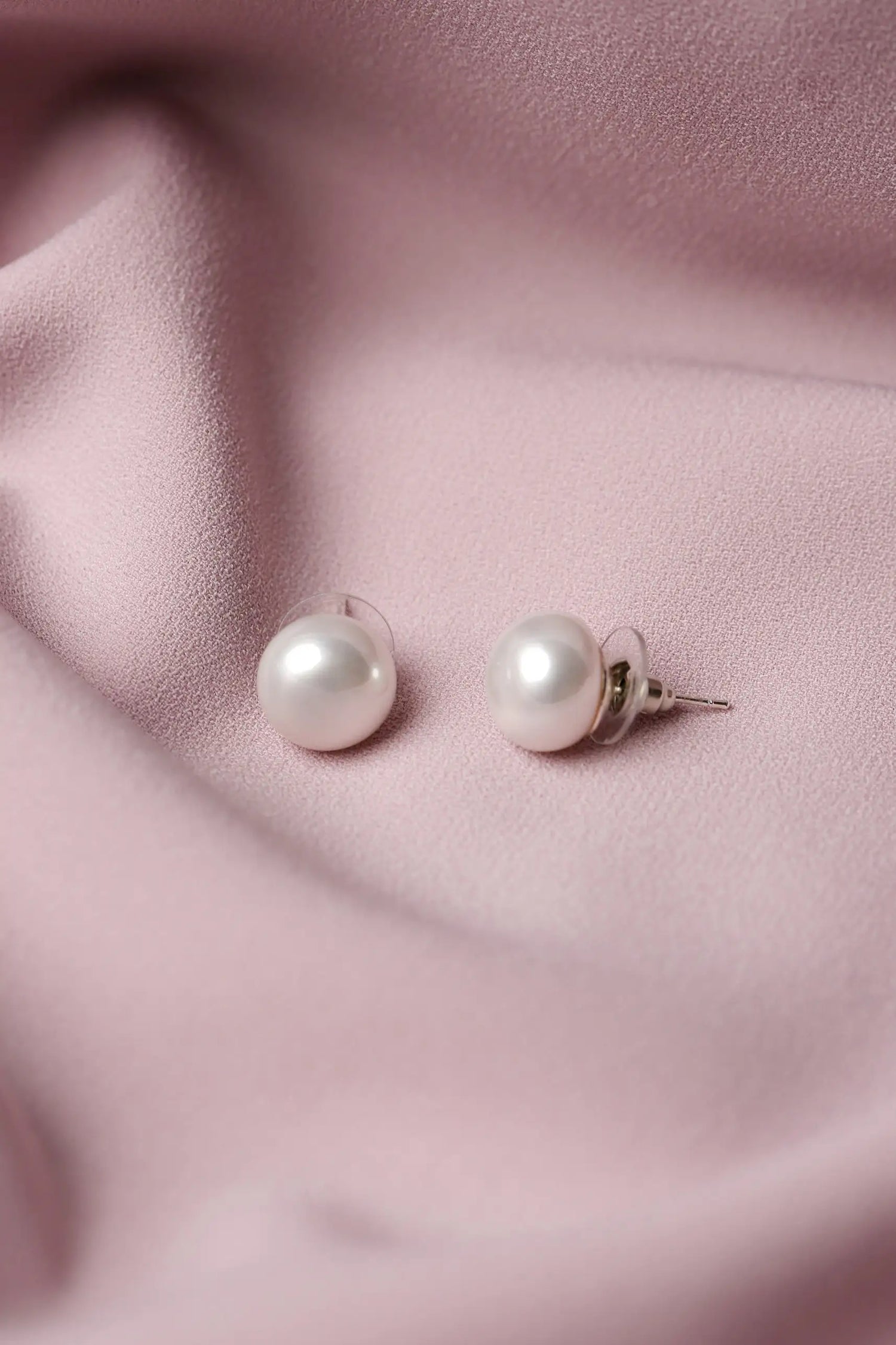 12mm Simulated Pearl Bouton Earrings
