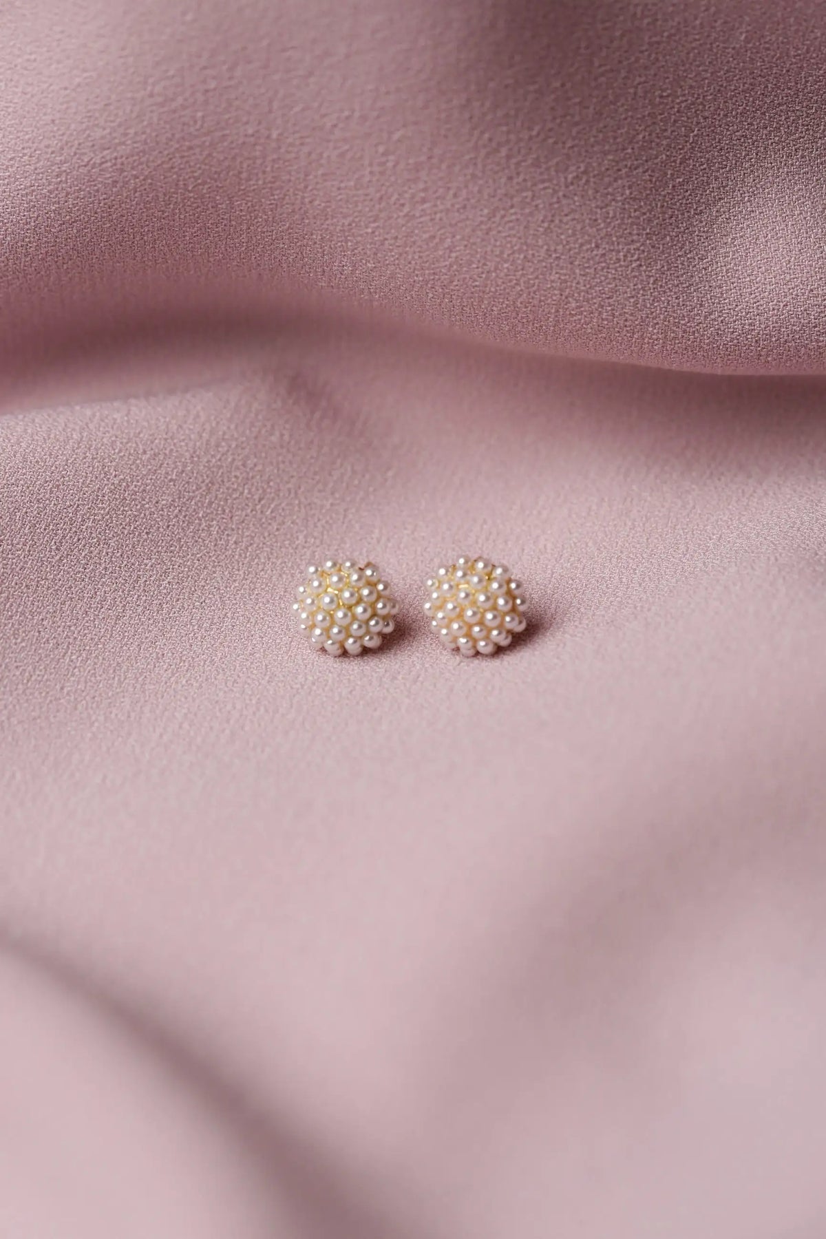 Petite Seed Pearl Bouton Earrings