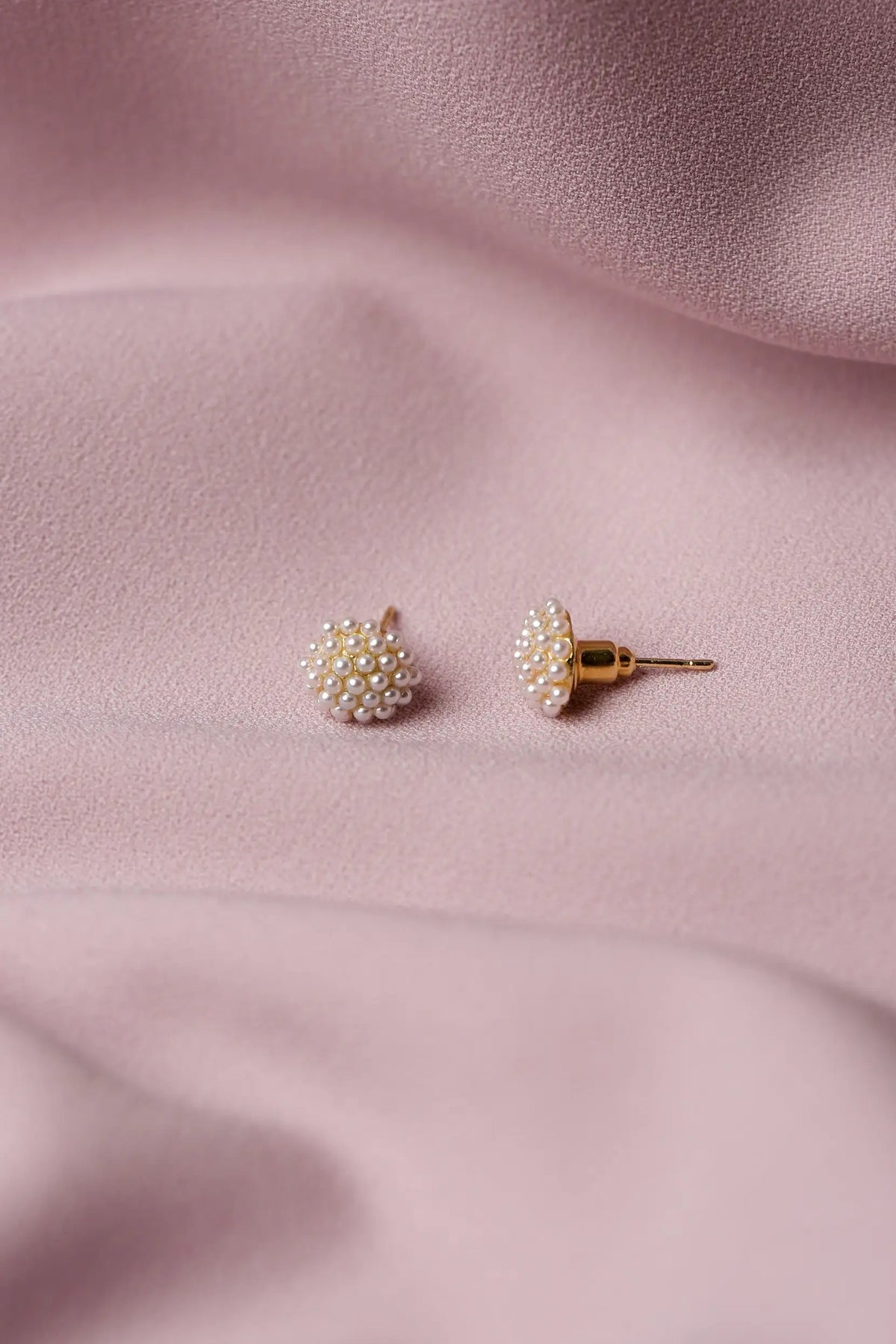 Petite Seed Pearl Bouton Earrings