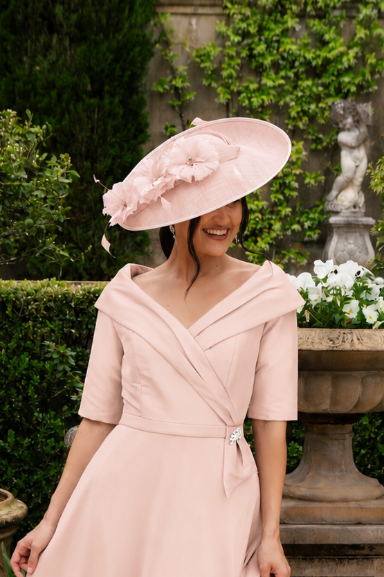 Ispirato Large Brim Hat in Misty Rose