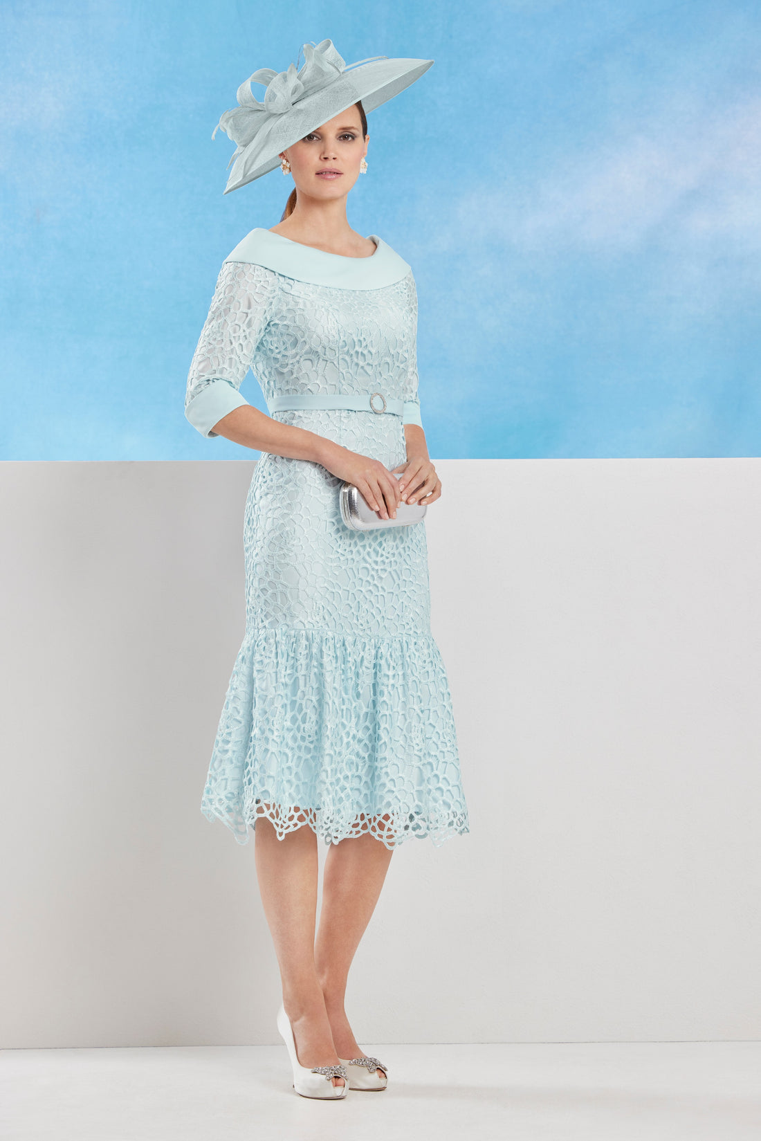 Condici Lace Occasion Dress in Cerulean Dream