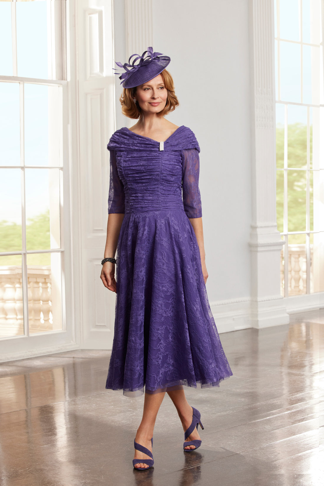Condici Occasion Lace Dress in Amarena