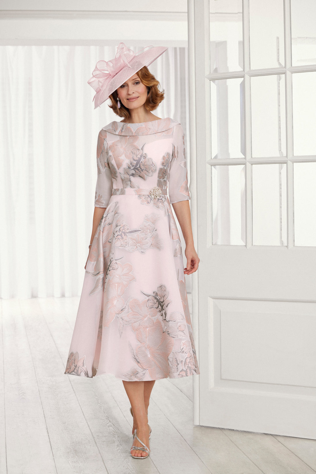 Condici Organza Occasion Dress in Claris Coral Rose