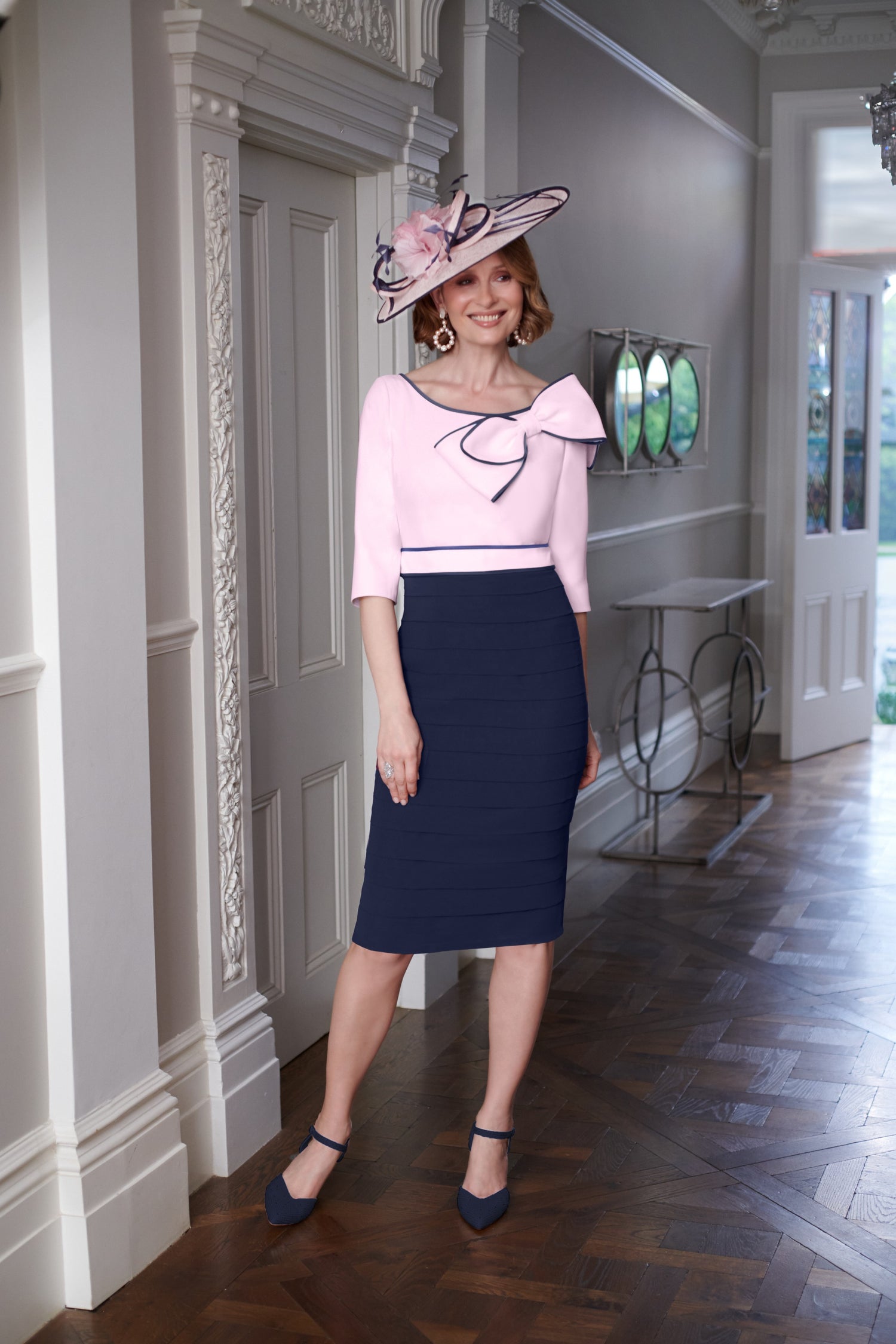 Condici Statement Bow Special Occasion Dress in Casablanca Rose