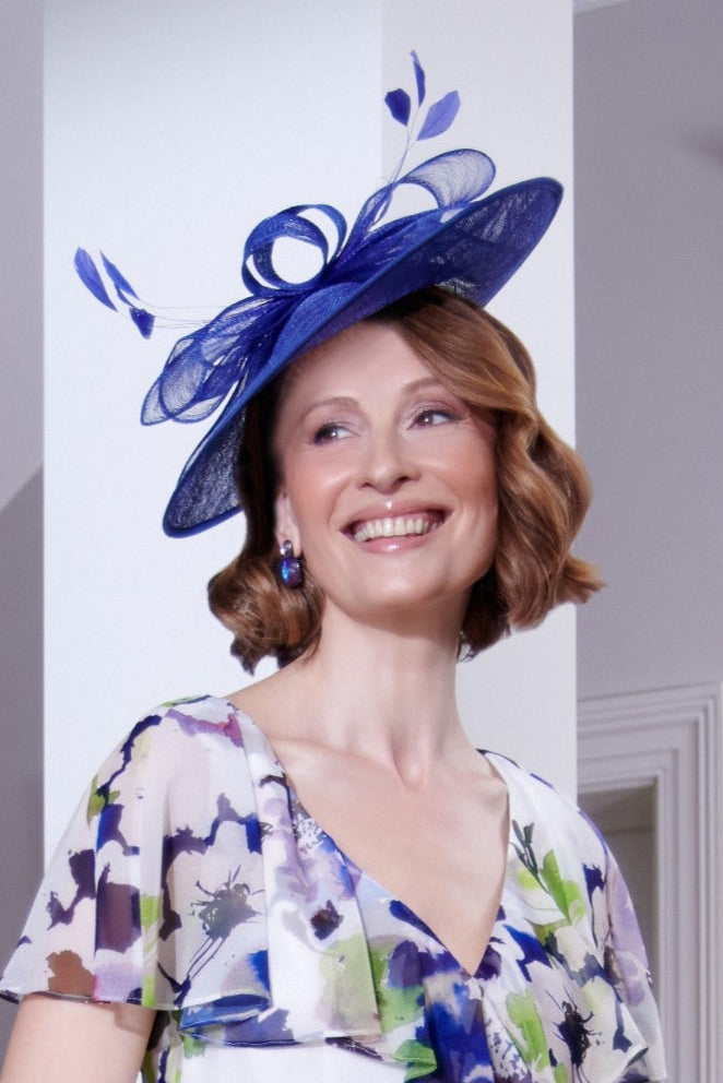 Condici Wide Looped Fascinator in Pacific