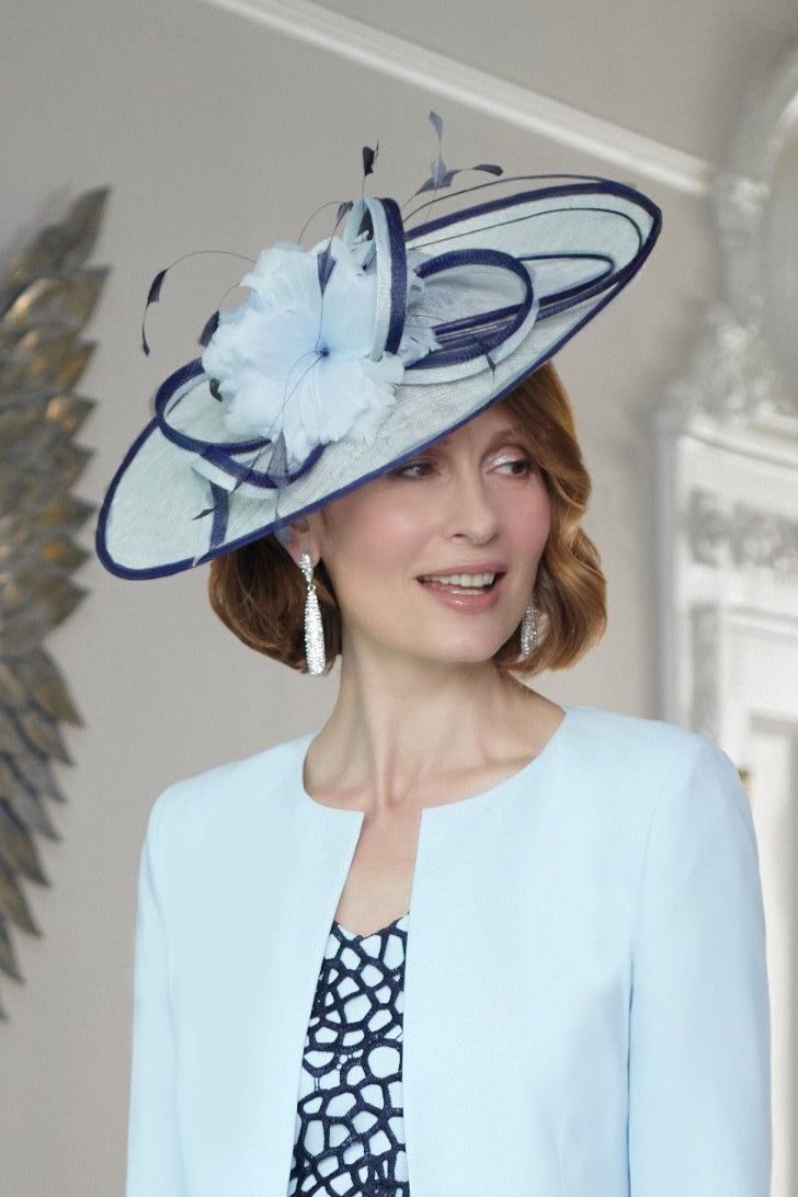 Condici Teardrop Fascinator in Crystal Blue