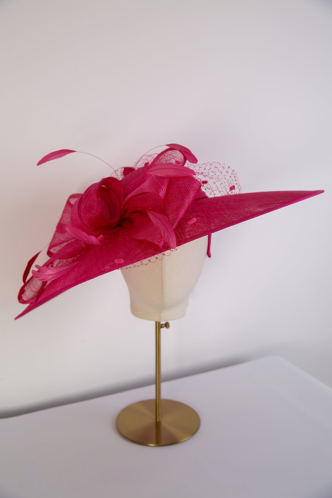 Condici Large Fascinator in Rich Ruby