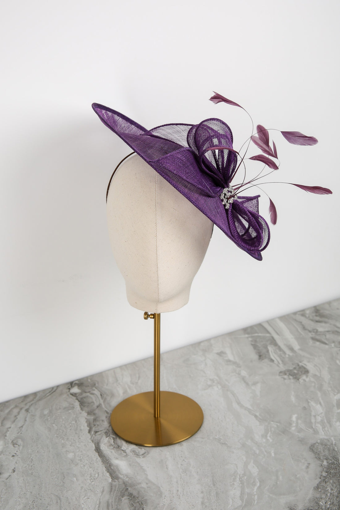 Aurora Fascinator in Blackberry