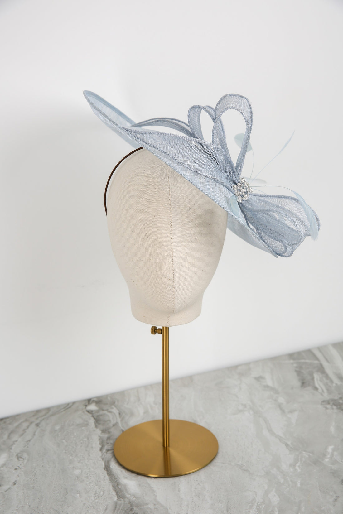 Aurora Fascinator in Cashmere Blue