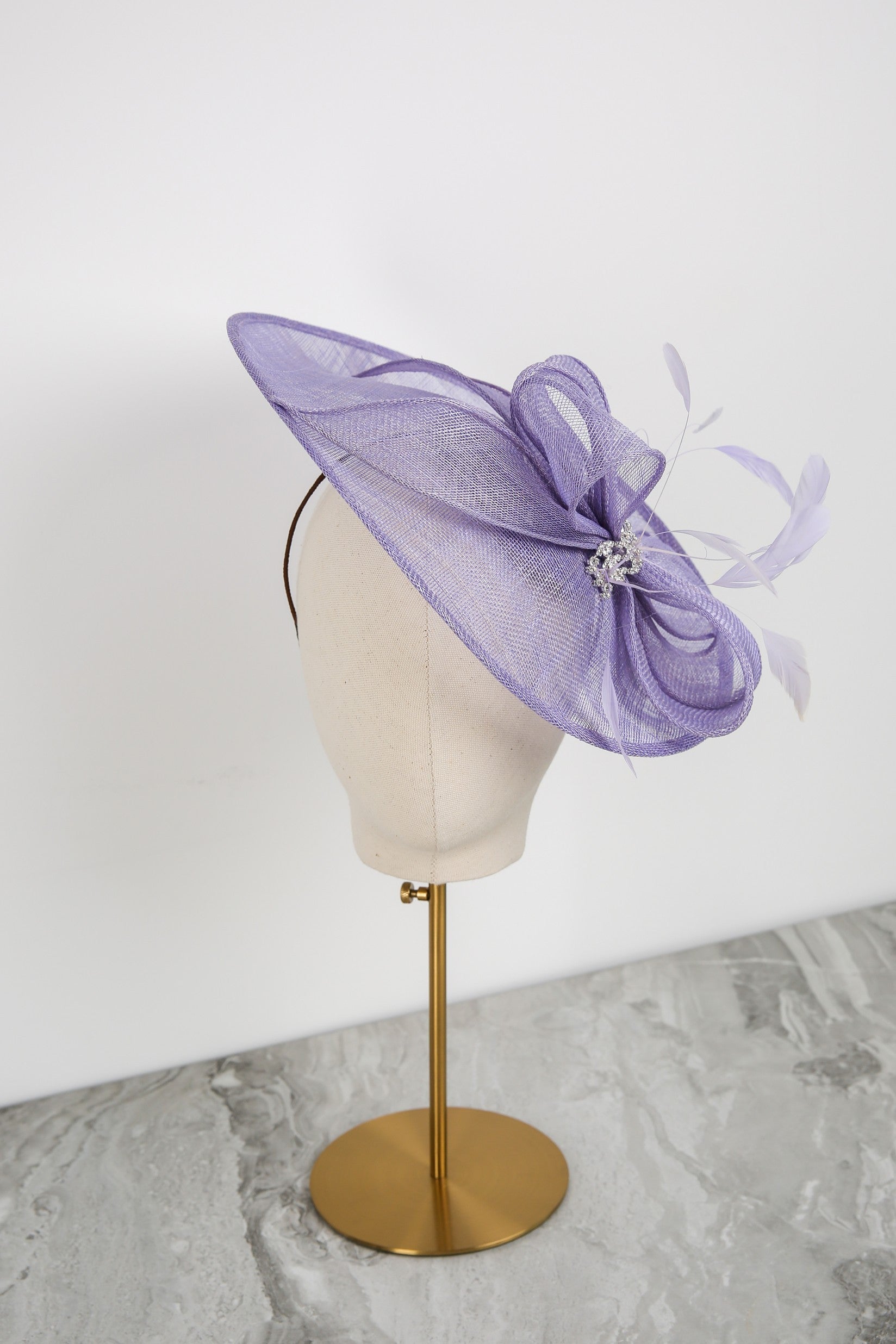 Aurora Fascinator in Hyacinth